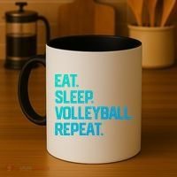 Eat Sleep Volleyball Repeat Team Coach Matching Cool Gift Coffee Mug thumb 4
