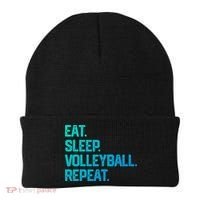 Eat Sleep Volleyball Repeat Team Coach Matching Cool Gift Beanie thumb 0