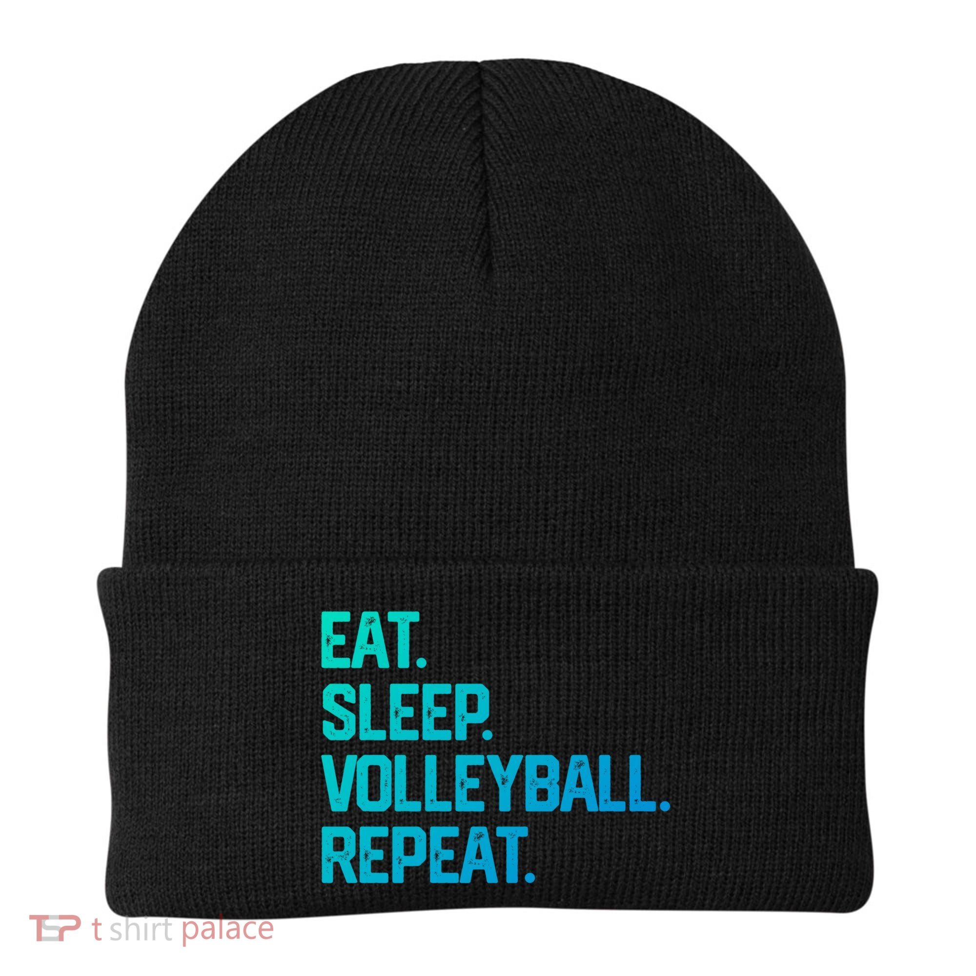 Eat Sleep Volleyball Repeat Team Coach Matching Cool Gift Beanie