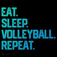Eat Sleep Volleyball Repeat Team Coach Matching Cool Gift Women's Hoodie thumb 2