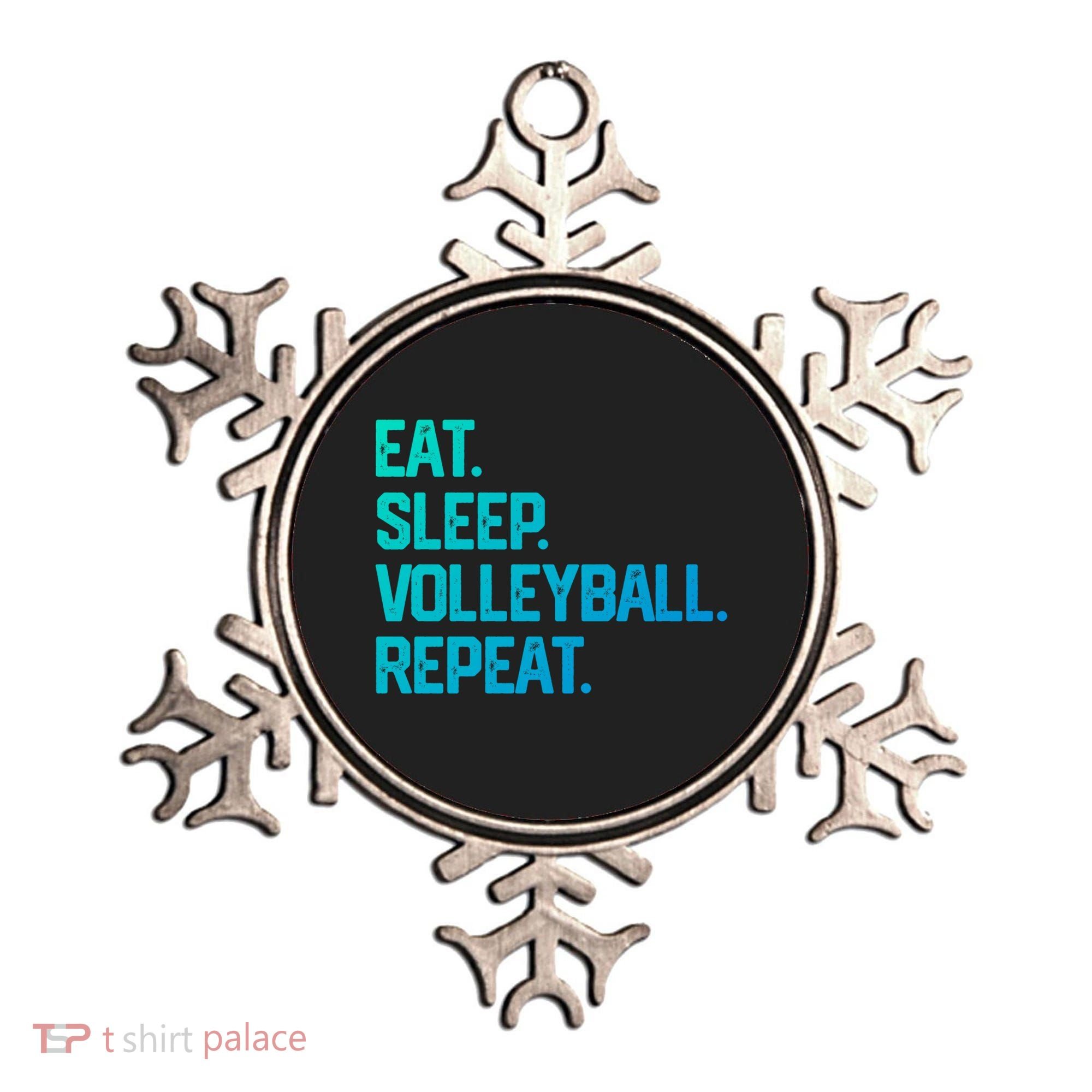 Eat Sleep Volleyball Repeat Team Coach Matching Cool Gift Ornament