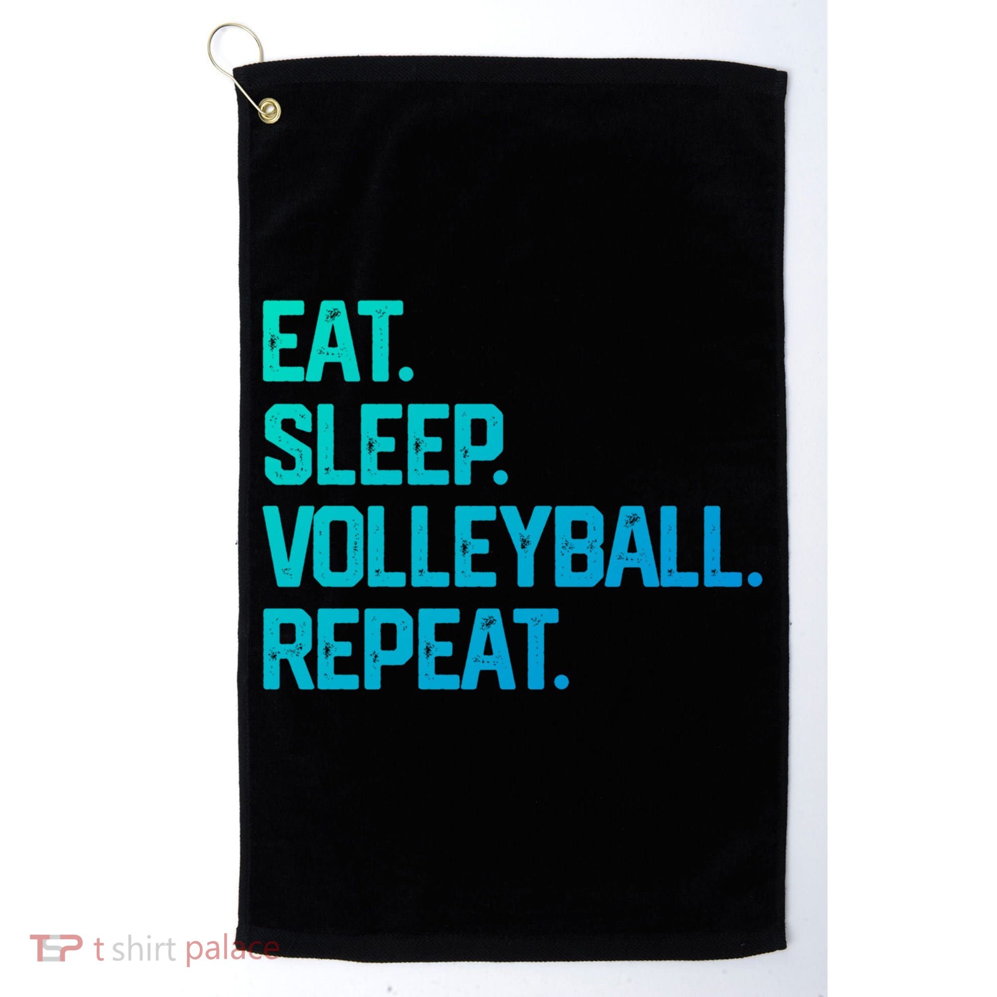 Eat Sleep Volleyball Repeat Team Coach Matching Cool Gift Golf Towel