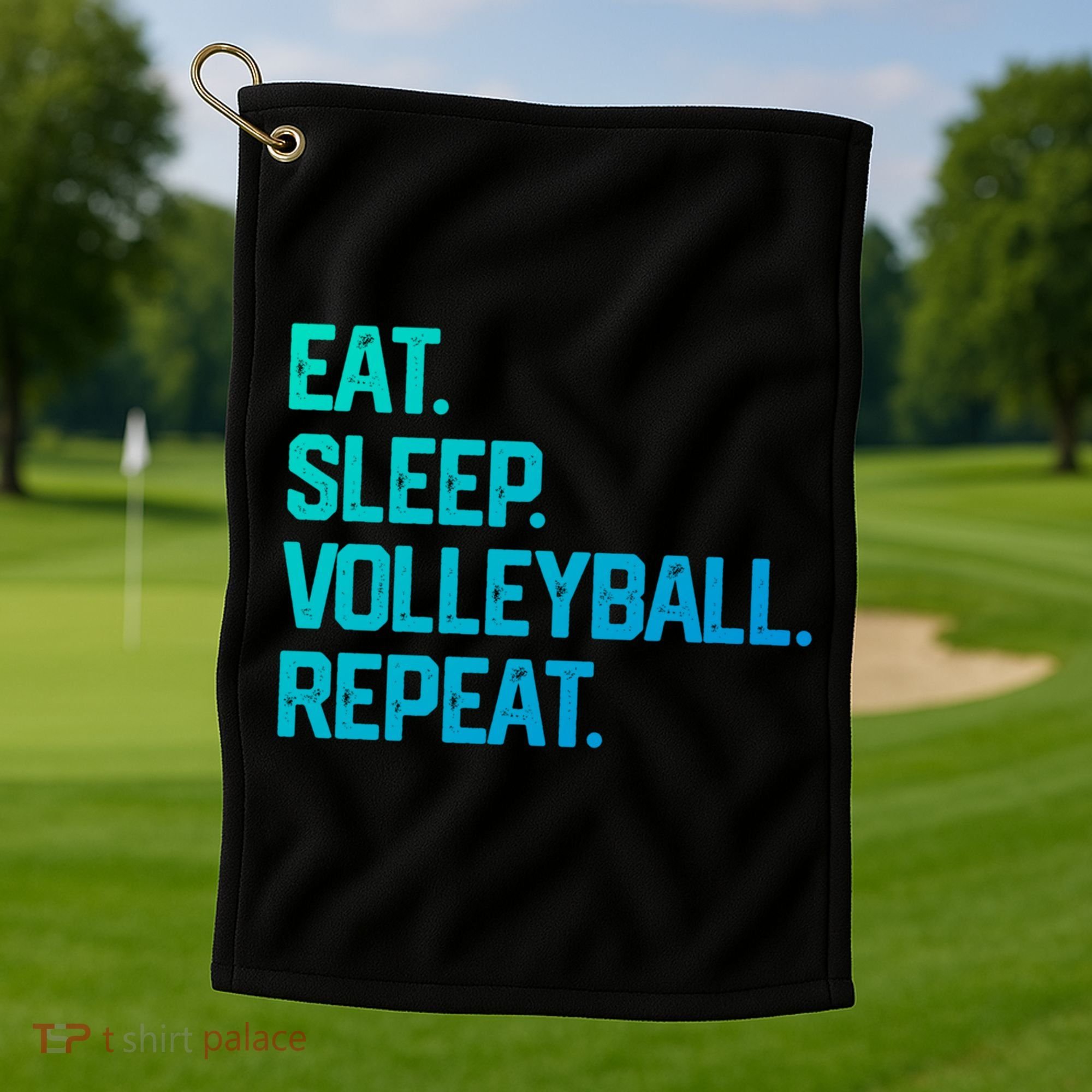 Eat Sleep Volleyball Repeat Team Coach Matching Cool Gift Golf Towel