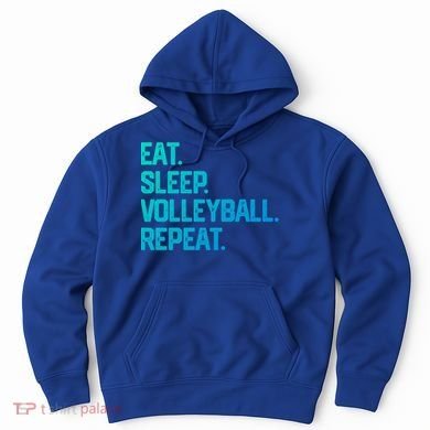 Eat Sleep Volleyball Repeat Team Coach Matching Cool Gift Hoodie