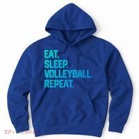 Eat Sleep Volleyball Repeat Team Coach Matching Cool Gift Hoodie thumb 0