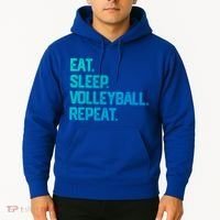 Eat Sleep Volleyball Repeat Team Coach Matching Cool Gift Hoodie thumb 2