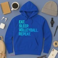 Eat Sleep Volleyball Repeat Team Coach Matching Cool Gift Hoodie thumb 3