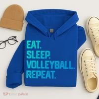 Eat Sleep Volleyball Repeat Team Coach Matching Cool Gift Hoodie thumb 4