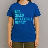 Eat Sleep Volleyball Repeat Team Coach Matching Cool Gift T-Shirt thumb 4