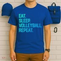 Eat Sleep Volleyball Repeat Team Coach Matching Cool Gift T-Shirt thumb 6
