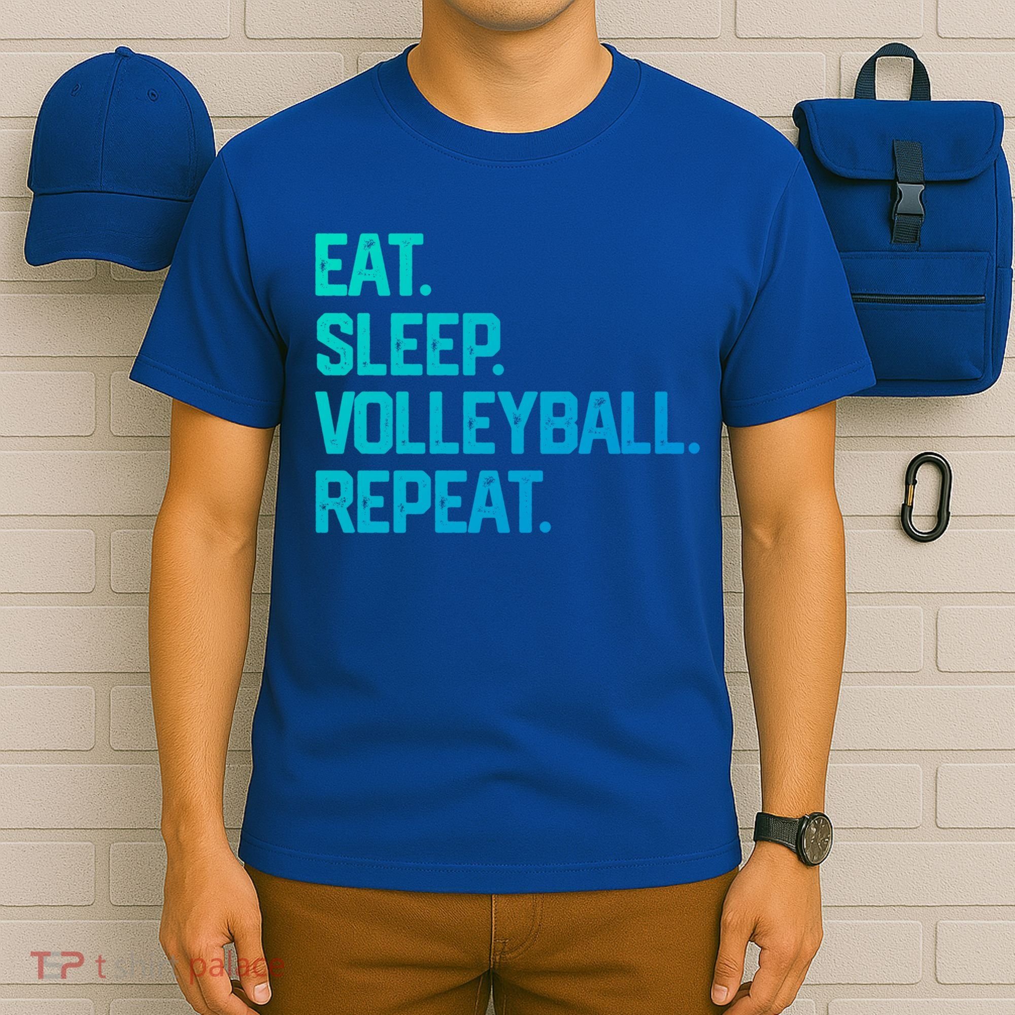 Eat Sleep Volleyball Repeat Team Coach Matching Cool Gift T-Shirt