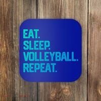 Eat Sleep Volleyball Repeat Team Coach Matching Cool Gift Coaster thumb 0