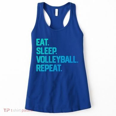 Eat Sleep Volleyball Repeat Team Coach Matching Cool Gift Women's Tank Top