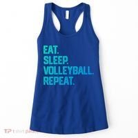 Eat Sleep Volleyball Repeat Team Coach Matching Cool Gift Women's Tank Top thumb 0