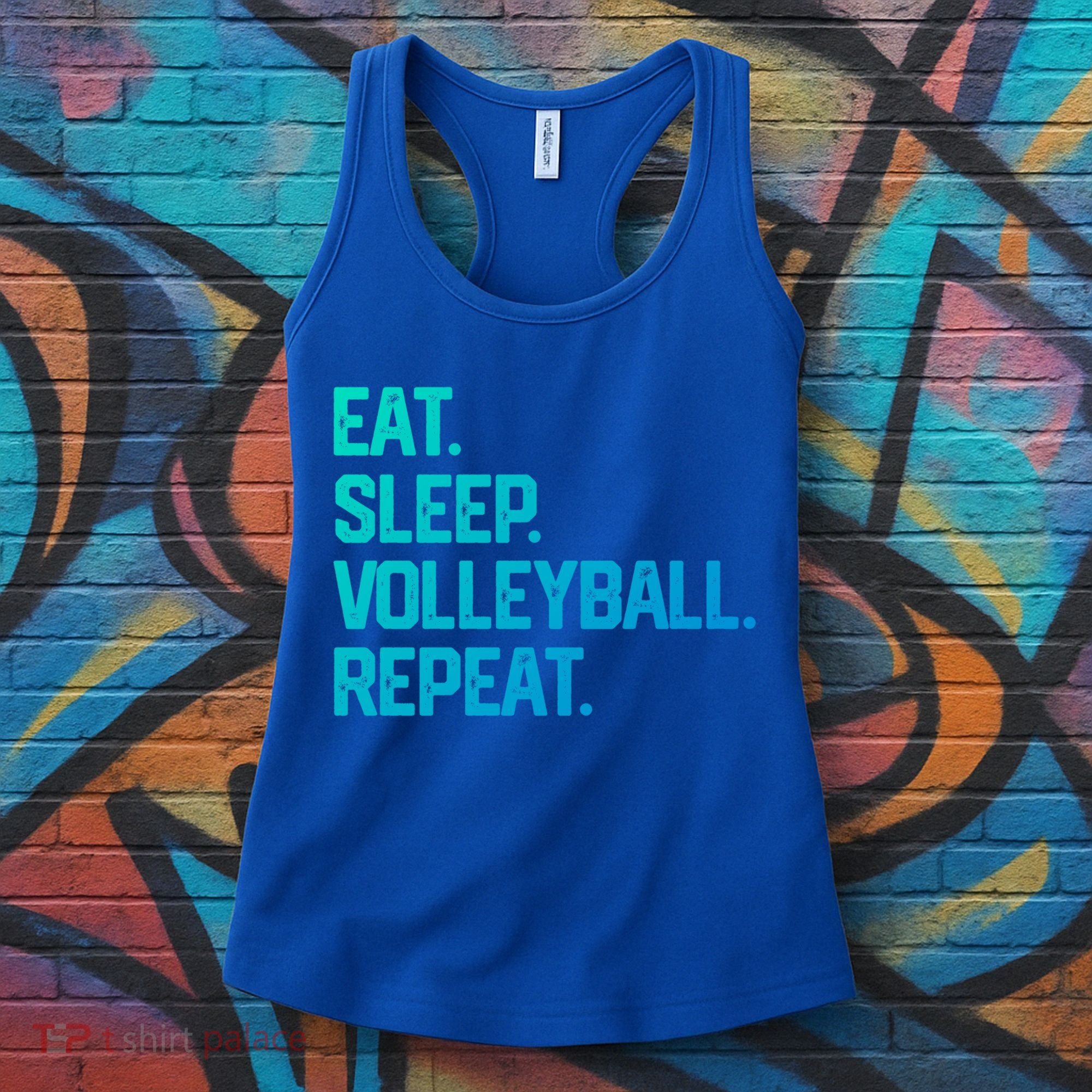 Eat Sleep Volleyball Repeat Team Coach Matching Cool Gift Women's Tank Top