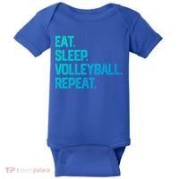 Eat Sleep Volleyball Repeat Team Coach Matching Cool Gift Baby Bodysuit thumb 0