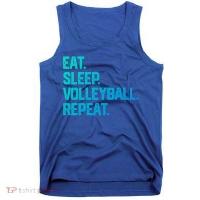 Eat Sleep Volleyball Repeat Team Coach Matching Cool Gift Tank Top