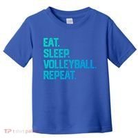 Eat Sleep Volleyball Repeat Team Coach Matching Cool Gift Toddler T-Shirt thumb 0