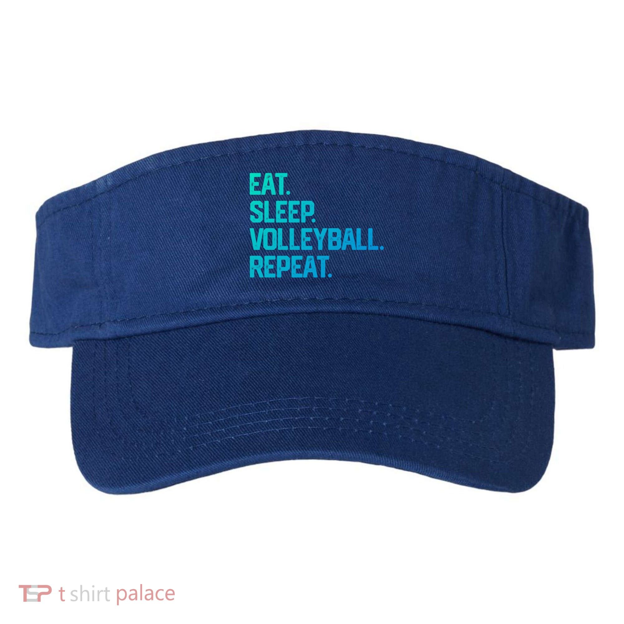 Eat Sleep Volleyball Repeat Team Coach Matching Cool Gift Visor