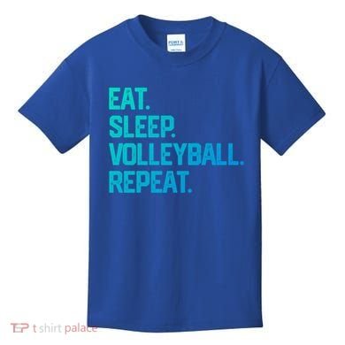 Eat Sleep Volleyball Repeat Team Coach Matching Cool Gift Kids T-Shirt