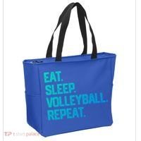 Eat Sleep Volleyball Repeat Team Coach Matching Cool Gift Tote Bag thumb 2