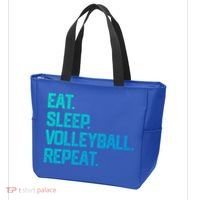 Eat Sleep Volleyball Repeat Team Coach Matching Cool Gift Tote Bag thumb 3