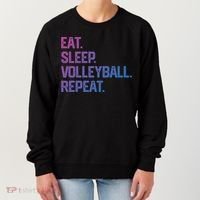 Eat Sleep Volleyball Repeat Team Coach Matching Cool Gift Women's Sweatshirt thumb 0