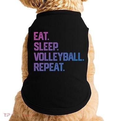 Eat Sleep Volleyball Repeat Team Coach Matching Cool Gift Doggie Tank