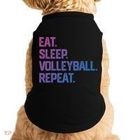 Eat Sleep Volleyball Repeat Team Coach Matching Cool Gift Doggie Tank thumb 0