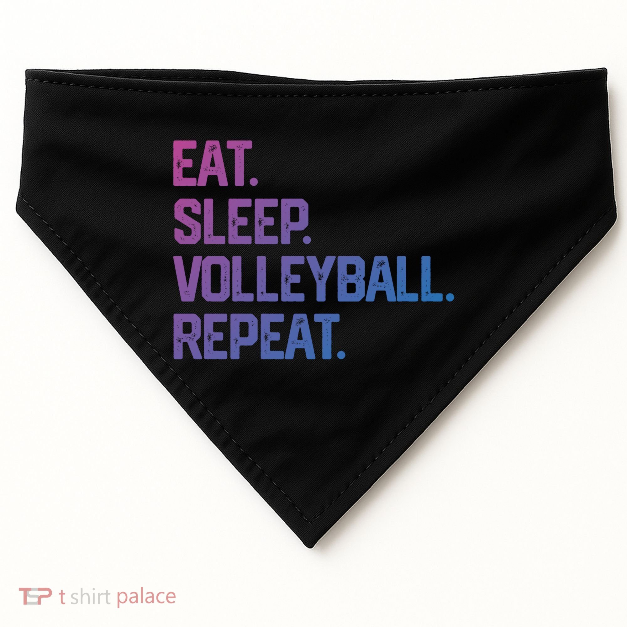 Eat Sleep Volleyball Repeat Team Coach Matching Cool Gift USA-Made Doggie Bandana