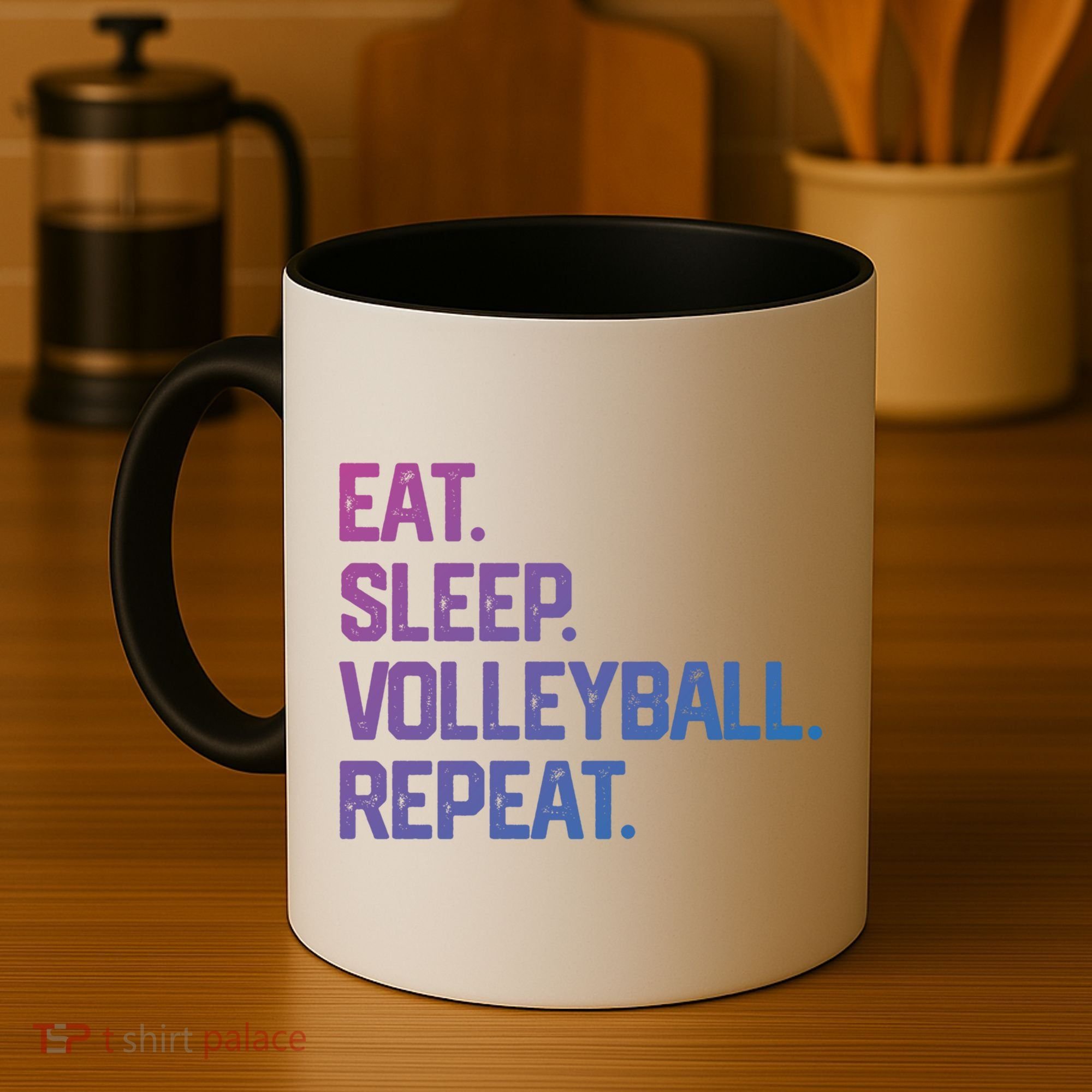 Eat Sleep Volleyball Repeat Team Coach Matching Cool Gift Coffee Mug