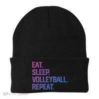 Eat Sleep Volleyball Repeat Team Coach Matching Cool Gift Beanie thumb 0