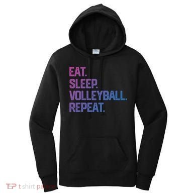 Eat Sleep Volleyball Repeat Team Coach Matching Cool Gift Women's Hoodie