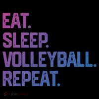 Eat Sleep Volleyball Repeat Team Coach Matching Cool Gift Women's Hoodie thumb 2
