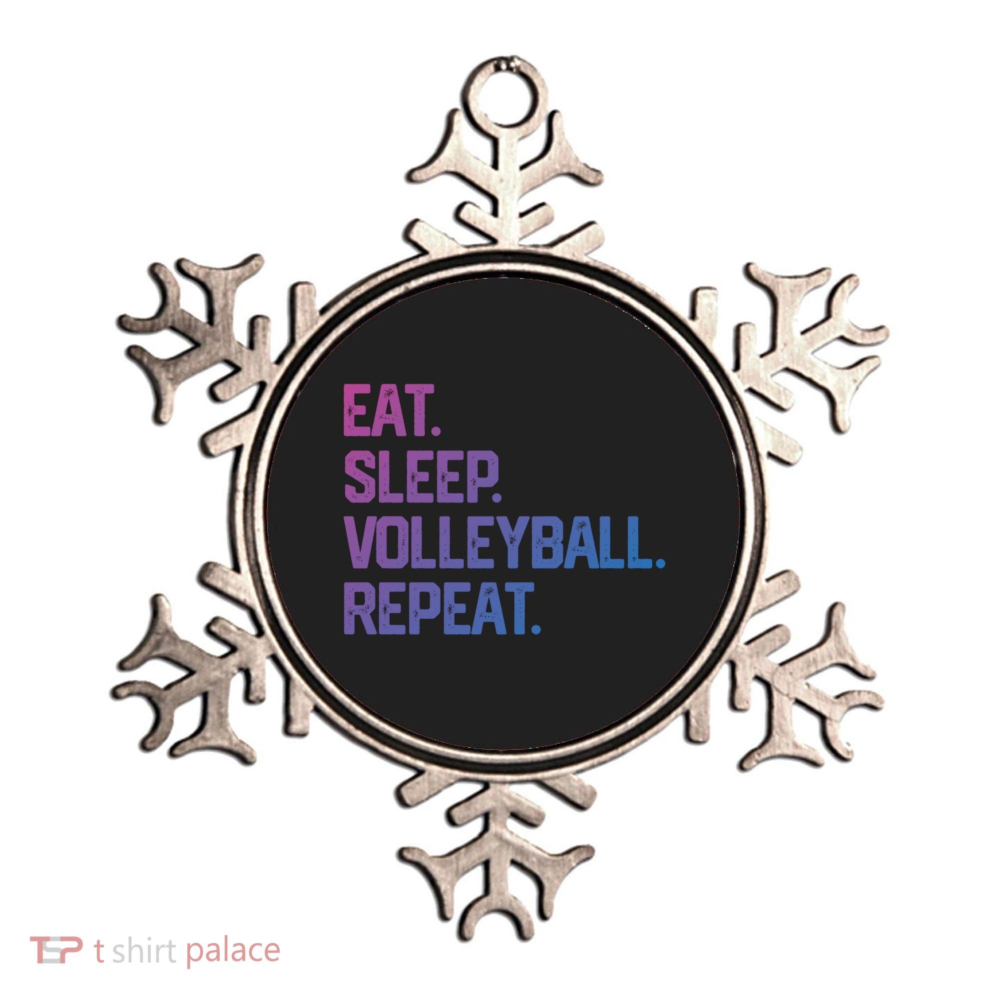 Eat Sleep Volleyball Repeat Team Coach Matching Cool Gift Ornament