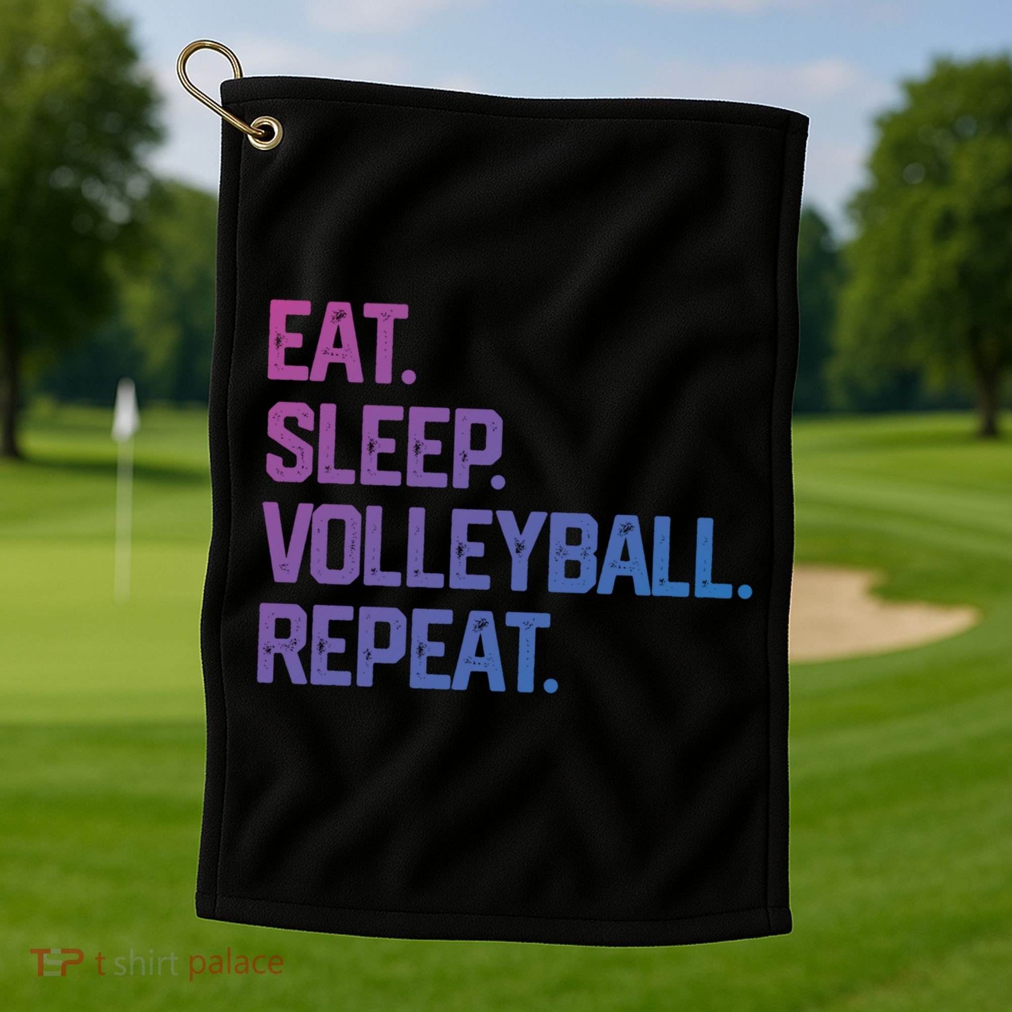 Eat Sleep Volleyball Repeat Team Coach Matching Cool Gift Golf Towel