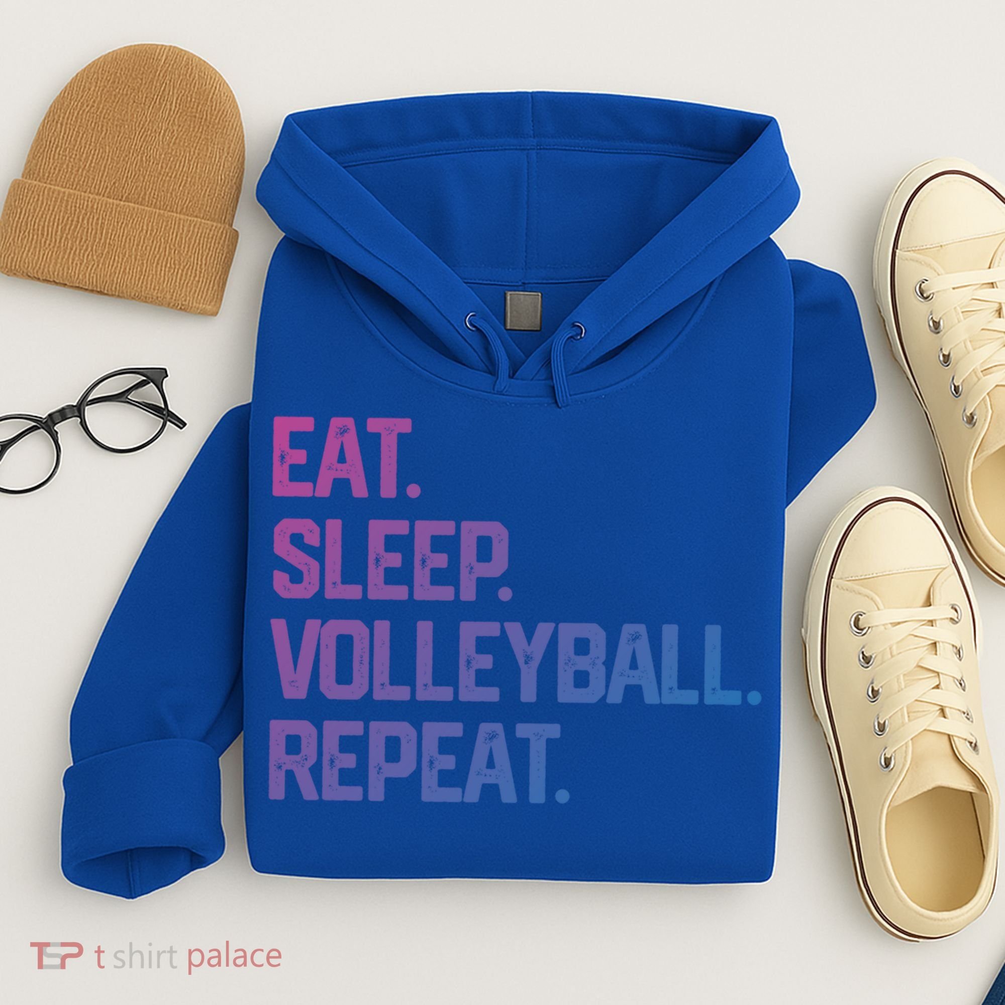 Eat Sleep Volleyball Repeat Team Coach Matching Cool Gift Hoodie