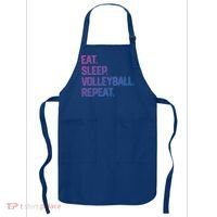 Eat Sleep Volleyball Repeat Team Coach Matching Cool Gift Apron thumb 0