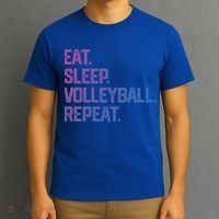 Eat Sleep Volleyball Repeat Team Coach Matching Cool Gift T-Shirt thumb 3