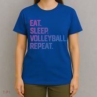 Eat Sleep Volleyball Repeat Team Coach Matching Cool Gift T-Shirt thumb 4