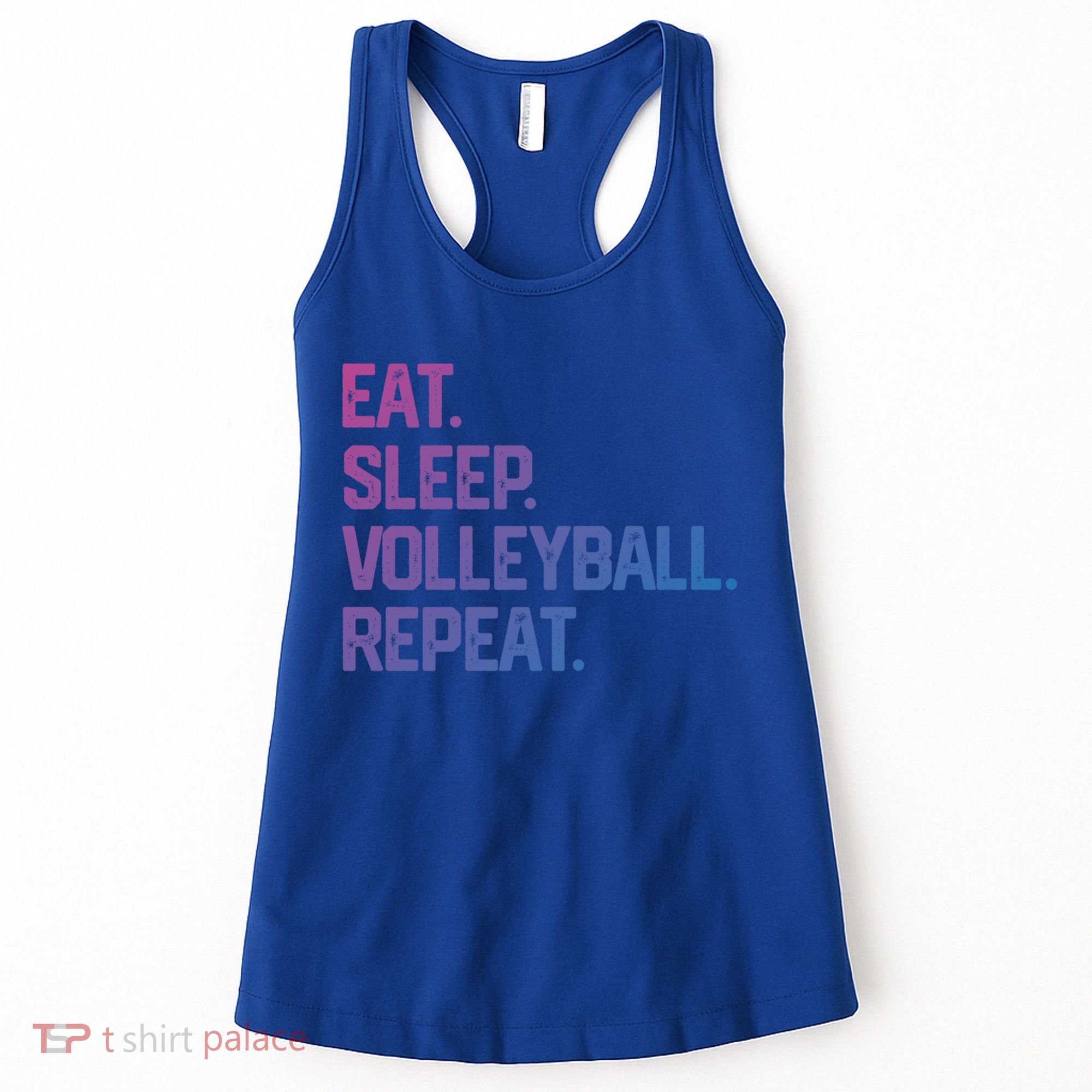 Eat Sleep Volleyball Repeat Team Coach Matching Cool Gift Women's Tank Top