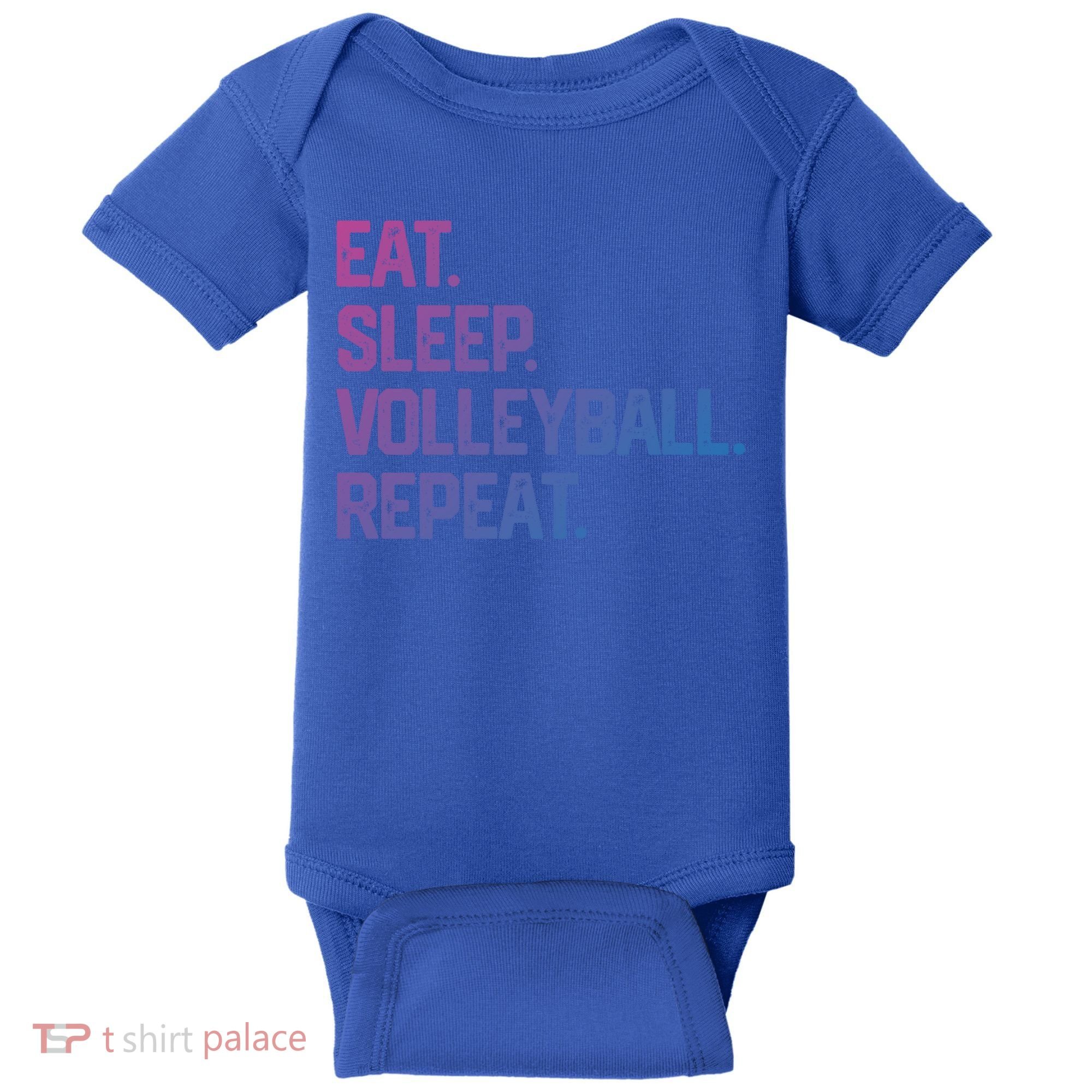 Eat Sleep Volleyball Repeat Team Coach Matching Cool Gift Baby Bodysuit