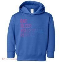 Eat Sleep Volleyball Repeat Team Coach Matching Cool Gift Toddler Hoodie thumb 0
