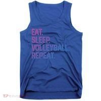 Eat Sleep Volleyball Repeat Team Coach Matching Cool Gift Tank Top thumb 0