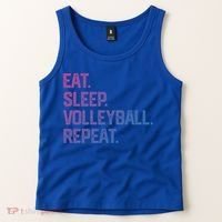 Eat Sleep Volleyball Repeat Team Coach Matching Cool Gift Tank Top thumb 2