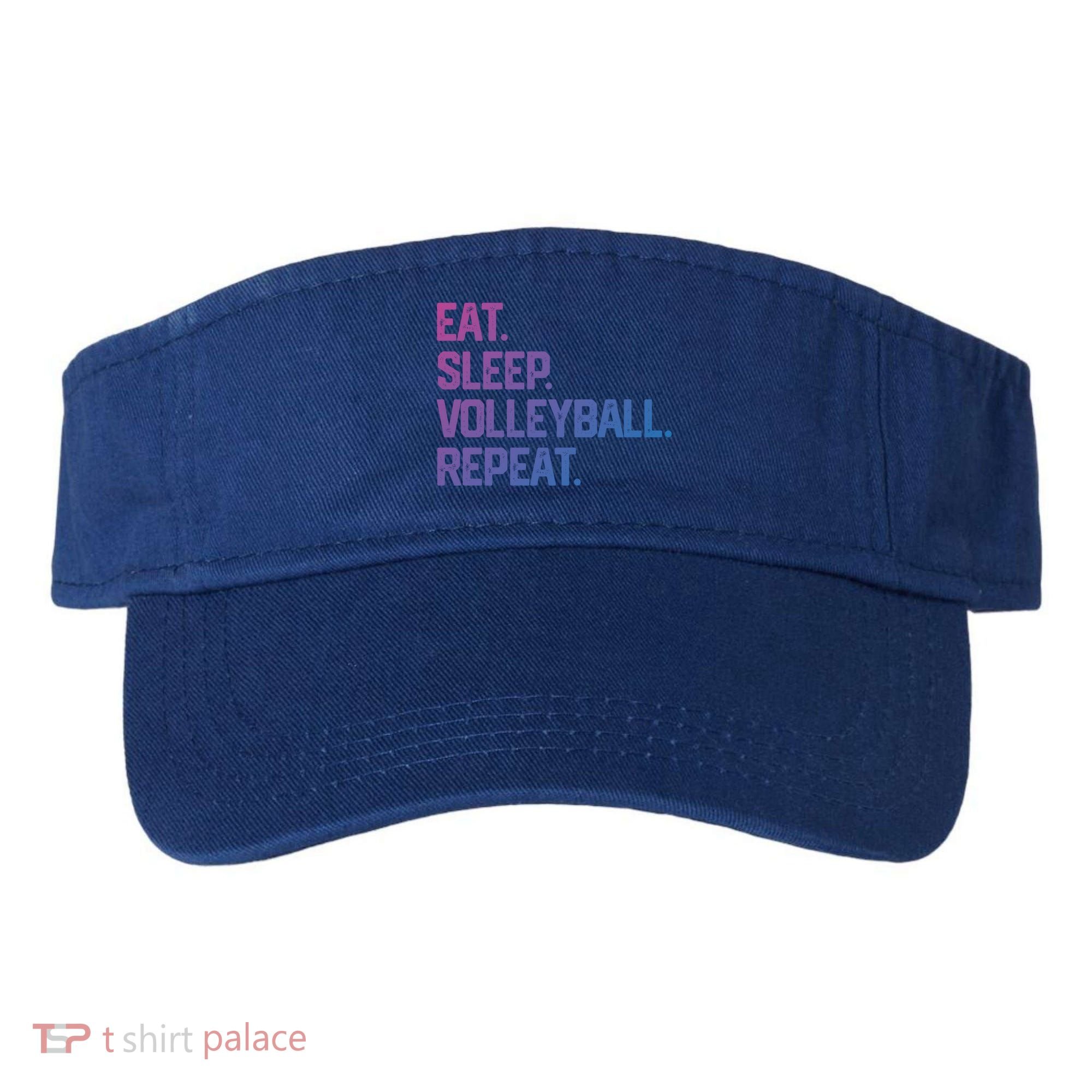 Eat Sleep Volleyball Repeat Team Coach Matching Cool Gift Visor