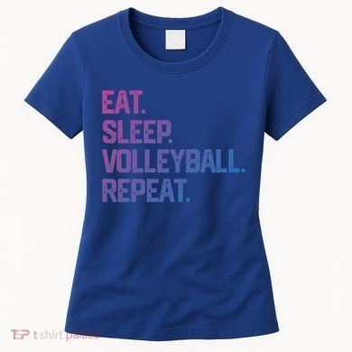 Eat Sleep Volleyball Repeat Team Coach Matching Cool Gift Women's T-Shirt