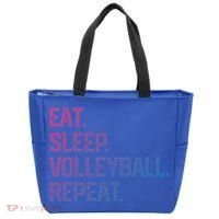 Eat Sleep Volleyball Repeat Team Coach Matching Cool Gift Tote Bag thumb 0