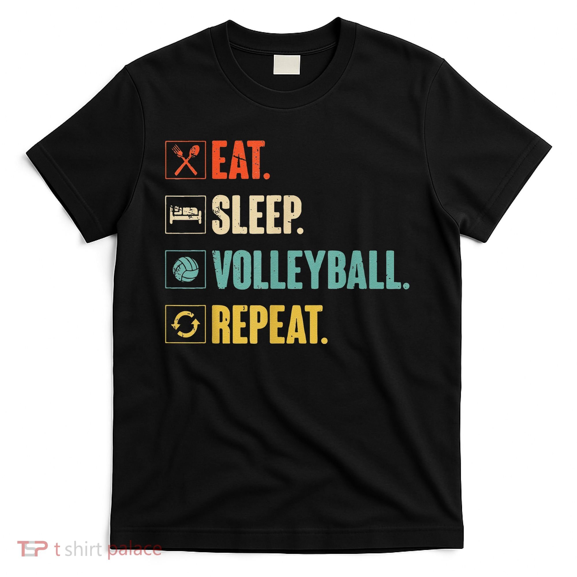 Eat Sleep Volleyball Repeat Vintage Volleyball T-Shirt