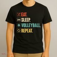 Eat Sleep Volleyball Repeat Vintage Volleyball T-Shirt thumb 3